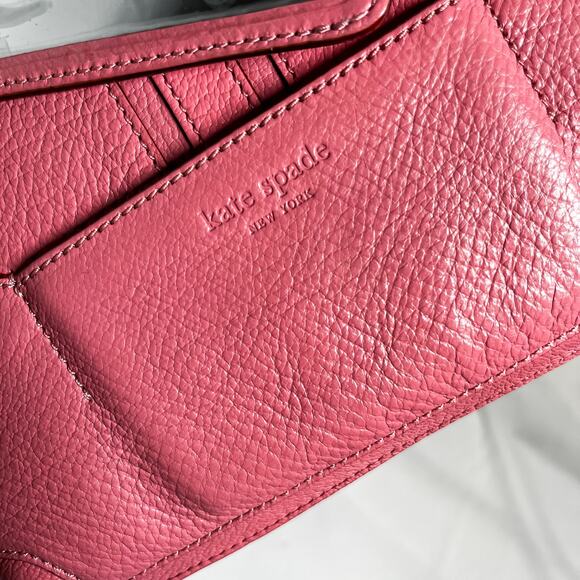 KATE SPADE Barbie Pink Leather Chain Pochette Bag Mirror Clasp Shoulder Purse - Picture 8 of 13